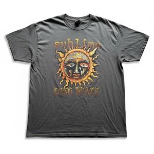 Forever 21 Sublime Graphic Tee Charcoal Gray Sun Long Beach Band Shirt 1X